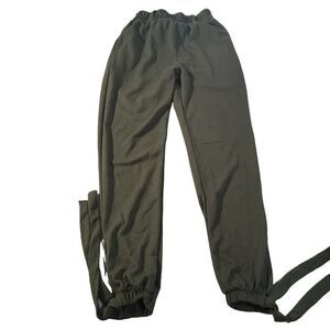 Fashion Nova Womens Olive Green Elastic Waist Pull On Jogger Pant Size Small